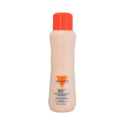 Valquer Leche Hidratante Bronceadora Facial Y Corp Con Aceite De Zanahoria Spf 30-500 Ml