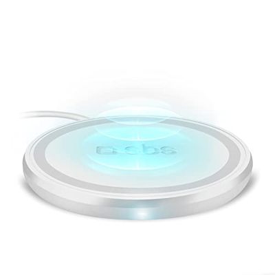 SBS Caricatore da Tavolo Wireless Fast Charge, 15W per Ricarica Ultra Rapida, Base di Ricarica per Cellulari Qi, Smartphone iPhone/Samsung/Xiaomi/Oppo/Huawei