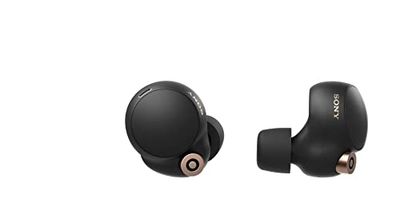 Sony WF-1000XM4 True wireless hörlurar med brusreducering - Upp till 24 timmars batteritid med laddningsfodral - Kristallklara telefonsamtal – Vattentålig (IPX4) perfekt för sport – Svart