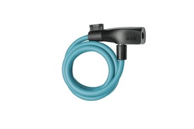 AXA Resolute 8-120 Câble antivol - Longueur 120 cm - Niveau de sécurité 3 - Support inclus - Ice Blue