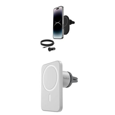 Belkin Magnetic Wireless Car Charger & Mount Bundle for iPhone 14/13/12 Series