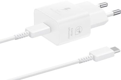 Samsung Schnellladegerät - mit Datenkabel - USB-C 25W - weiÃŸ