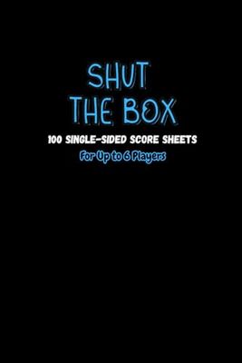 Shut the Box Scoring Pads: 100 Sheets for Easy Game Tracking
