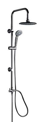 Colonna doccia saliscendi doccetta cromata SOFFIONE CERVICALE TONDO DIAMETRO 20 CM CROMO