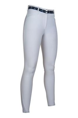 HKM Monaco Style Rodillera SIL. Pantalones de Montar para Mujer Blanco 38