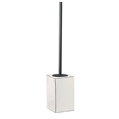 Gedy G-Lucrezia - Escobilla de baño Blanca, escobilla de Inodoro, Fabricado en cerámica, Medidas 46 x 10 x 10 cm y Peso 0,698 kg, diseño de R&S, 2 años de garantía, única