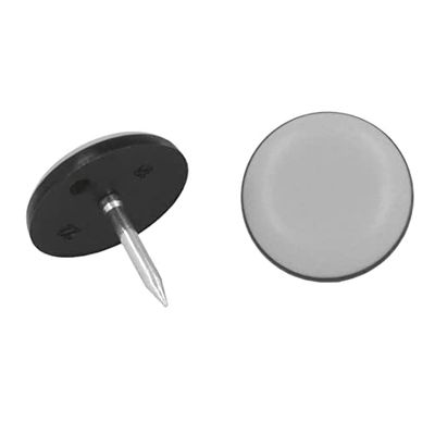 Amig - Pattino scorrevole adesivo con chiodo | Mod. 78 | Ø32 mm | Protezione per gambe di mobili | Ideale per proteggere il pavimento dai graffi | teflon grigio
