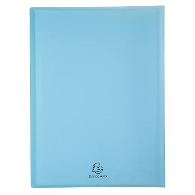 Exacompta - 5849E - 1 funda para documentos personalizable Kreacover Pastel - 40 fundas de cristal liso - 80vistas - para A4 - tamaño 24x32cm - funda de polipropileno semirrígido - 5colores aleatorios