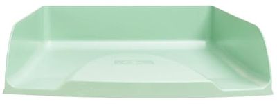 Exacompta - Ref 11180D - 1 letter tray Combo Styli Autentik - for A4+ documents - size 34 x 25 x 6.5 cm - label holder - holds 500 sheets - sage green