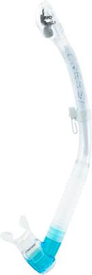 CRESSI Itaca Ultra Snorkel, Aereatore Dry per Immersione Apnea e Snorkeling Unisex Adulto, Trasparente/Acquamarina, Taglia Unica