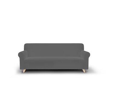 Italian Bed Linen Dahlia Elastische bankovertrek, polyester, donkergrijs, 3 zitplaatsen