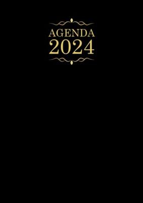 Agenda 2024: Agenda journalier grand format 1 jour sur 2 pages | Planificateur quotidien A4 | Organisateur simple et pratique sur 12 mois, de janvier 2024 à décembre 2024