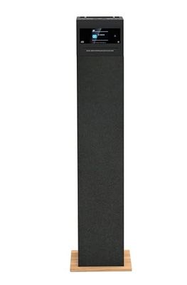 Aiwa Tour de Son TSBT-360 - Enceinte Tour Bluetooth de 60 W avec télécommande, Radio FM, Lecteur CD, USB et Bluetooth, Couleur Bois