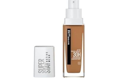 Maybelline New York Super Stay Active Wear, waterproof foundation with high coverage, long-lasting facial make-up, colour: No. 60 Caramel, (Medium to Dark), 1 x 30 ml