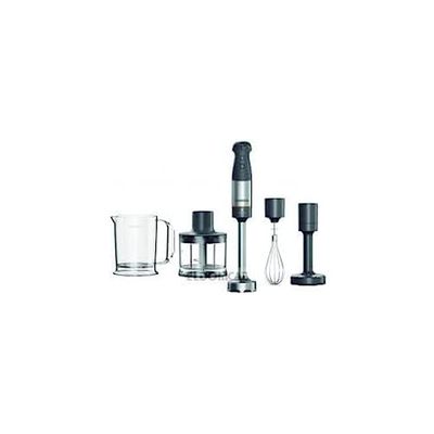 Kenwood Triblade XL+ HBM60.307GY, Minipimer con 3 Cuchillas Antisalpicaduras, Picadora 500ml, Varillas Metal, Accesorio Pasapurés y Vaso Medidor Plástico sin BPA, Apto para Lavavajillas, 1000W, Gris