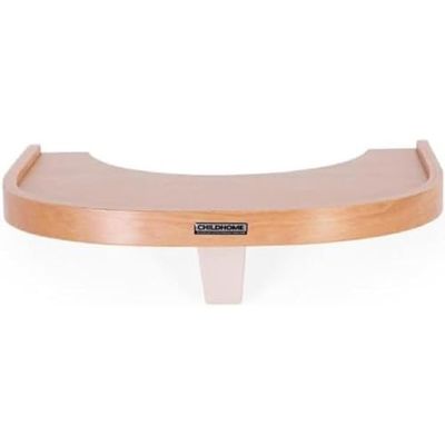 Childhome Tablet para cadeira alta evolu 2, ajustável em profundidade, fácil de instalar, com toalha de silicone, antiderrapante, fácil de limpar, madeira natural
