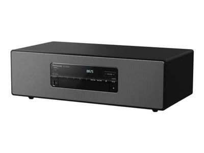 Panasonic SC-DM502E-K Sistema Micro Hi-Fi, 40W, Radio Fm, DAB/DAB+, Lettore CD, Porta USB, Bluetooth, Aux, Riproduzione MP3, Alloggiamento in Legno e Copertura in Rame, Design Elegante, Nero