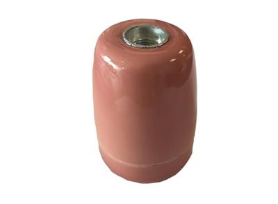 Douille en céramique E27 rose vintage. Idéal pour apporter une touche élégante à votre maison, fusionne style et fonctionnalité, rehaussant n'importe quel espace avec son design charmant.