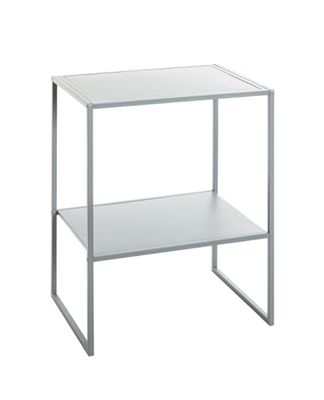 HAKU Möbel Sidobord grå, Metall, metall - Storlek: B 45 cm x H 60 cm x D 35 cm, Stil: Modern