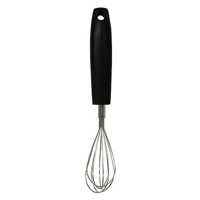Fackelmann INITIAL Mini Egg Whisk, Stainless Steel, Plastic Handle, Small Balloon Wire Whisk, Whipping & Beating Cream, Manual Coffee Whisk, Baking Beating & Stirring, 22cm