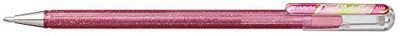 Pentel K110-DMPX Hybrid Dual Metallic Gel roller – Glitter Gel – inchiostro rosa/verde metallizzato e oro, spessore tratto 0,5 mm, 1 pezzo