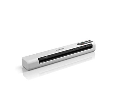 Epson Workforce DS-80W, Escáner Profesional Portátil de Documentos A4, USB, WiFi, Compacto, Pantalla LCD, Blanco