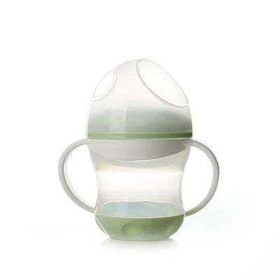 THERMOBABY - Lekvrije babybeker 180 ml met zachte siliconen tuit - Ergonomische handgrepen - Hygiënisch deksel - Gemakkelijk te reinigen