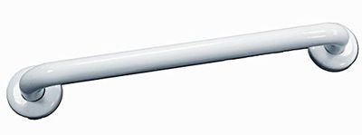 AKW INTERNATIONAL DFA77191 - Barra di appoggio dritta in acciaio inox, finitura in acciaio inox, rivestimento in resina epossidica, colore: bianco, lunghezza 300 mm