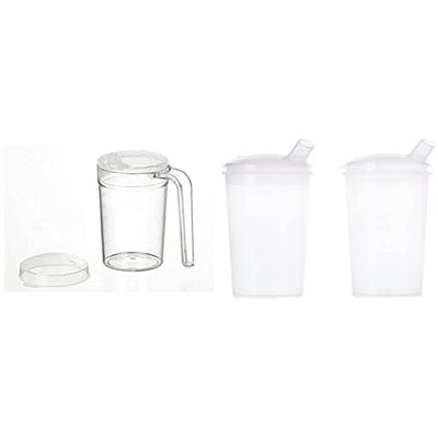 Homecraft Clear Mug, Shatterproof, Drinking Cup & Feeding Cups, Drinking and Eating Aid, Safe Plastic, for Elderly/Disabled Users, Standard, 250ml