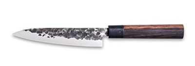 3 Claveles - Orientalisk kökskniv, trähandtag, rostfritt stål, linje Osaka – (16 cm – 6,5 tum)