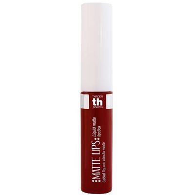 Thader Th Pharma Labial Líquido Matte Lips de acabado mate aterciopelado y alta cobertura, 7 ml (No. 05 Rouge)
