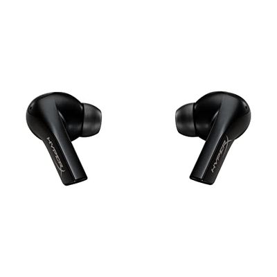 HyperX Cloud MIX Buds Auricolari, Connessione Senza Filo 2,4 GHz o Bluetooth 5.2, 3 Misure di Copriauricolari in Silicone, Microfono Integrato, Custodia di Ricarica, Fino a 33 Ore di Autonomia, Nero