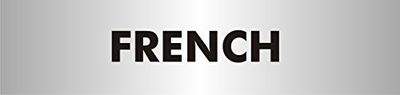Seco French Sign, 190mm x 45mm - 2mm Brushed Aluminium Effect Acrylic