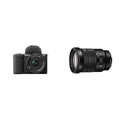Sony ZV-E10 II K di Sony | Vlog camera APSC con lente intercambiabile 16-50mm II f/3.5-5.6 Power Zoom + Sony SELP-18105G Obiettivo con PowerZoom 18-105mm F4