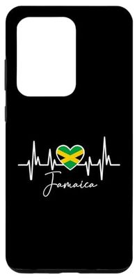 Galaxy S20 Ultra Jamaica Flag Heartbeat EKG Pulse Jamaica Heart Jamaica Gifts Case