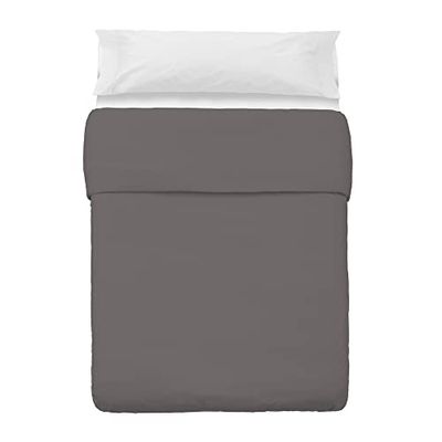 Funda nórdica de algodón/poliéster Gris de Cama 135 clásica para Dormitorio Basic - LOLAhome