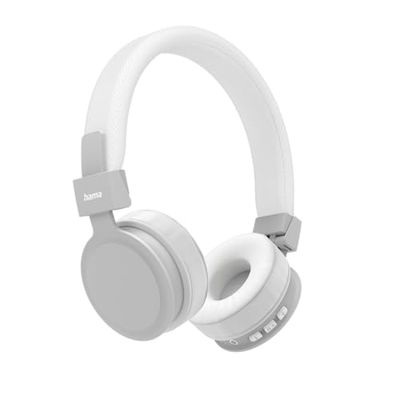 Hama Casque Bluetooth Supra-auriculaire (Casque sans Fil pour Appeler, écouteurs avec Microphone pour 8 Heures de Conversation, Casque stéréo Pliable rembourré, Taille réglable) Blanc