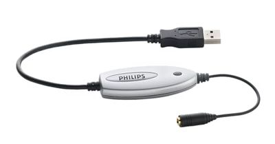 Philips LFH9034 USB audio-adapter voor hoofdtelefoon of luidspreker met 3,5 mm, jackstekker, zwart