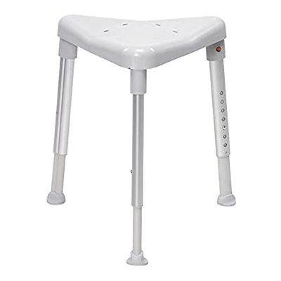 Etac Edge Corner Shower Stool, Unpadded, Shower Chair Offers a Convenient Place to Sit for Elderly, Handicapped and Disabled Users