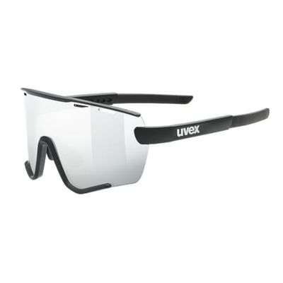 Uvex Sportstyle 236 Set - Lunettes de Sport pour Hommes et Femmes - Anti-Buée - Verres de Rechange Compris - Black Matt/Silver - One Size