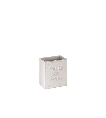 Gedy Vivienne portaspazzolini, Ceramica, Bianco, Taglia unica