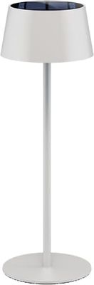 goobay Lampada da tavolo a LED a energia solare/dimmerabile, con controllo touch/lampada da tavolo a LED senza fili, per interni ed esterni, IP44, 150 lm e 3000 K, bianco caldo, USB-C, bianco / 73929