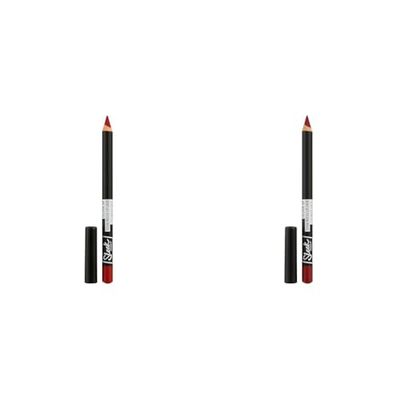 Sleek MakeUP Locked Up Super Precise Lip Liner, Long Lasting, Super Pigmented, Hot Damn! (Red Orange) 1.8g (Pack of 2)
