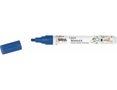 KREUL 47013 - Medium blauw lakkrijt, met ronde punt, lijndikte 2-4 mm, voor het ontwerpen, labelen en decoreren van kleine, originele geschenken, kaarten, enz.