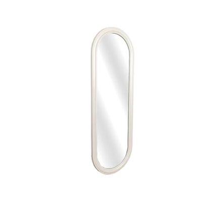 Romimex Wandspiegel, wit, polystyrol, 37 x 107 x 2 cm, ovaal