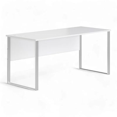 Stella Trading Amanda Blanc d'ordinateur Moderne pour Votre Bureau à Domicile, Bois d'ingénierie Acier allié, Schreibtisch
