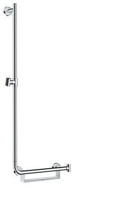 hansgrohe Unica Drążek prysznicowy Comfort 110 cm, Lewy biały/chrom, 26403400