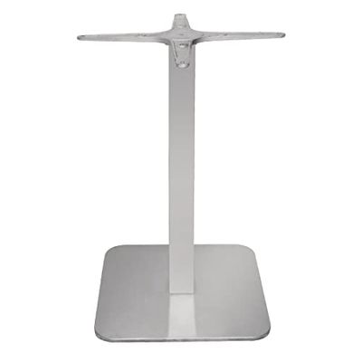 Bolero Base de table carrée en acier inoxydable 680 x 400 mm