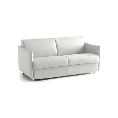 Talamo Italia - Canapé lit 2 Places Violante, Canapé Convertible pour Salon, rembourré, déhoussable, qualité 100% Made in Italy, 160x95 h90 cm, Gris Clair