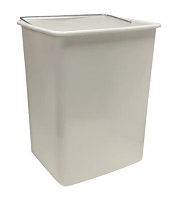 ARREGUI Vario Cubo interior de plástico con mango de metal, 16 L, blanco, 34,5 x 25,5 x 23 cm